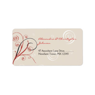 Swirls & Spirals Elegant Wedding Label