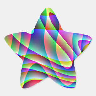 Swirls Star Sticker