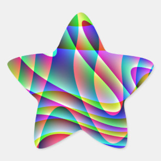 Swirls Star Sticker