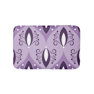 Swirls Vintage Geometric Seamless Art Bath Mat