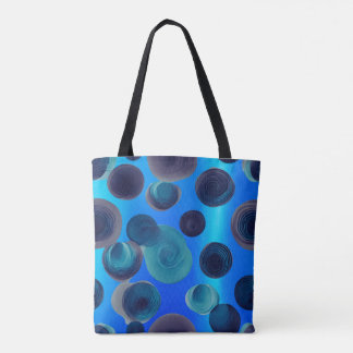 Swirlscape Against Metallic Background Chic Tote Bag