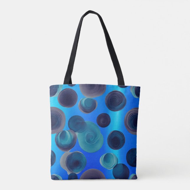 Swirlscape Against Metallic Background Chic Tote Bag (Back)