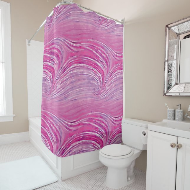 Swirlscape Shower Curtain (In Situ)