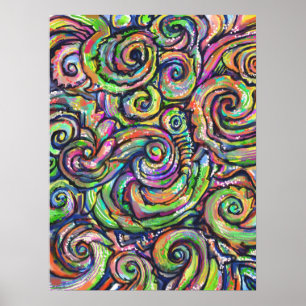 Swirly Abstract Art Poster