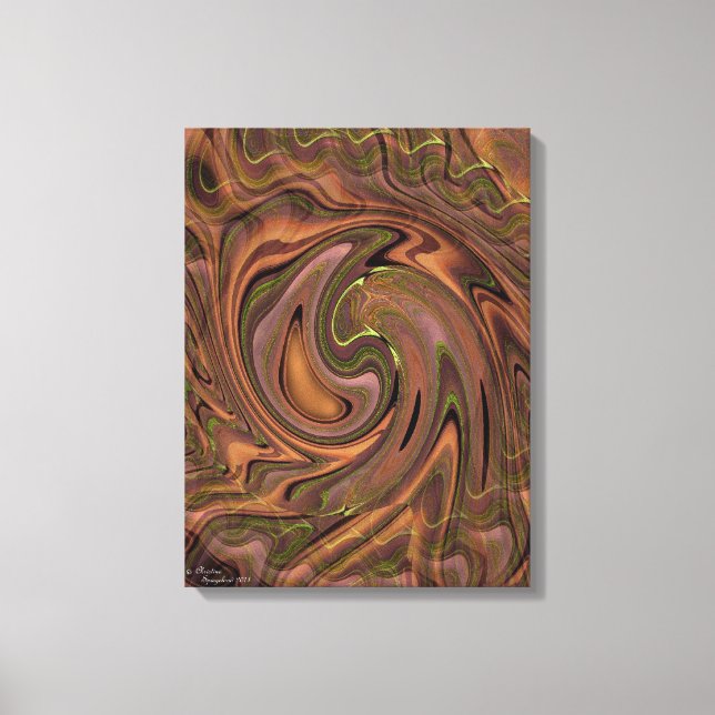 Swirly abstract art Stretched Canvas Print (Front)