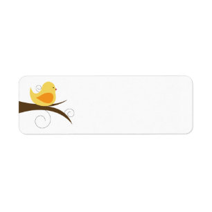 Swirly Bird Printable Address Label