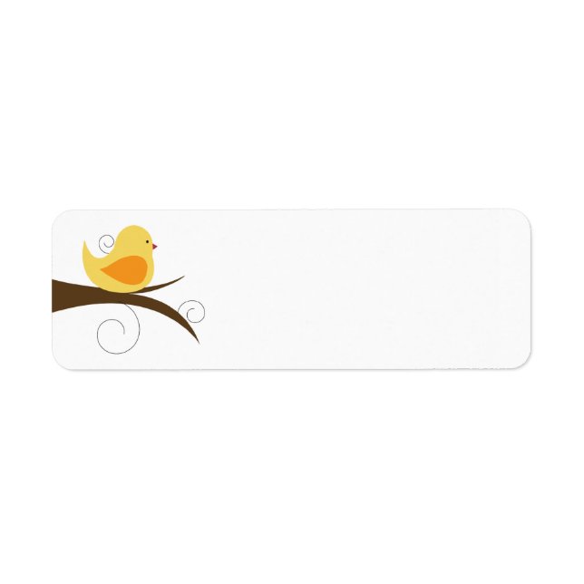 Swirly Bird Printable Address Label (Front)