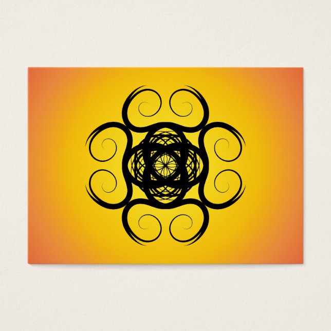 Swirly Black Kaleidoscope Mandala (Front)