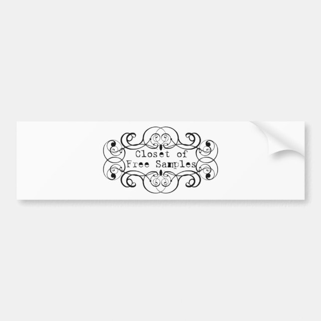 Swirly Black Logo Bumper Sticker (Front)