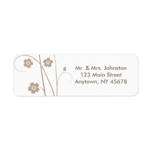 Swirly Blooms Address Label