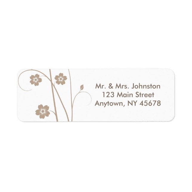 Swirly Blooms Address Label (Front)