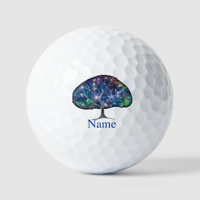 Swirly branch Tree Thunder_Cove Golf Balls (Front)
