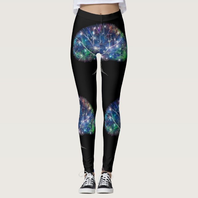 Swirly branch Tree Thunder_Cove  Leggings (Front)