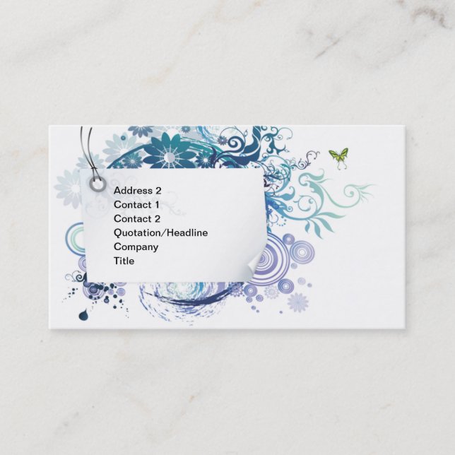 Swirly Business card (Front)