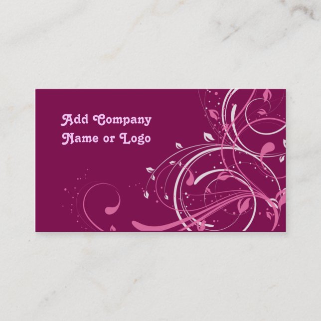 Swirly Business Card (Front)