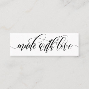 Swirly Calligraphy Made With Love - Product Insert