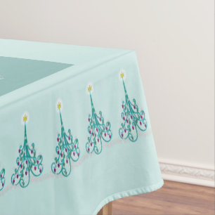 Swirly Christmas Tree 52" x 70" Tablecloth