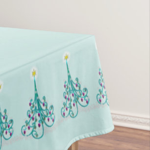 Swirly Christmas Tree 60" x 104" Tablecloth