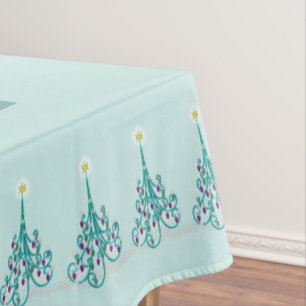 Swirly Christmas Tree 60" x 84" Tablecloth