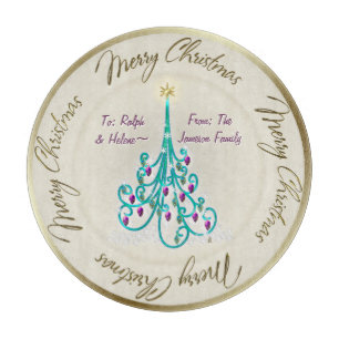 Swirly Christmas Tree Charcuterie Board 