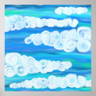 Swirly Clouds Poster