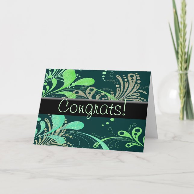 Swirly Congrats! Card (Front)