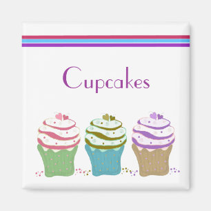 Swirly Cupcakes Magnet