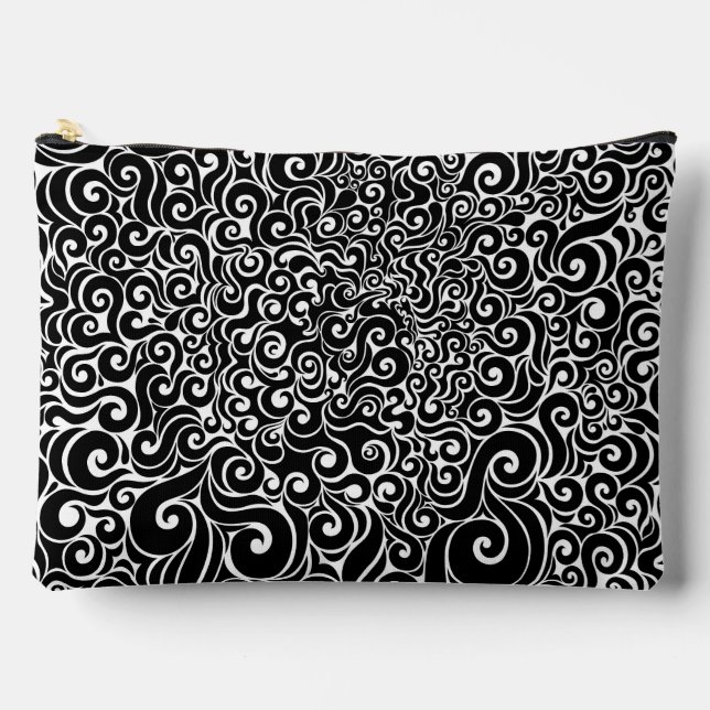 Swirly Design Accessory Pouch (Front)