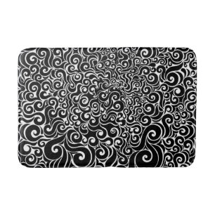 Swirly Design Bath Mat
