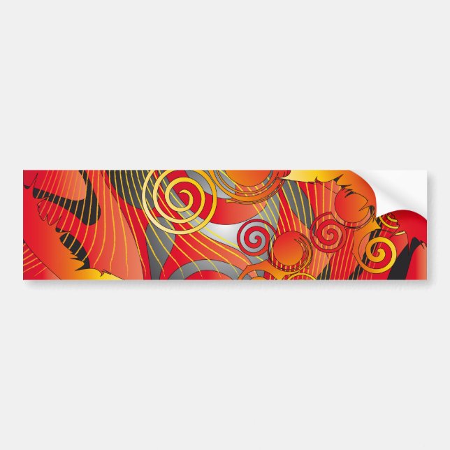 Swirly Design Bumper Sticker (Front)