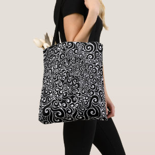 Swirly Design Tote Bag