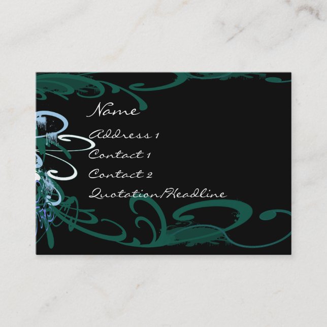 Swirly Distressed Paint Splats - - Business Card (Front)
