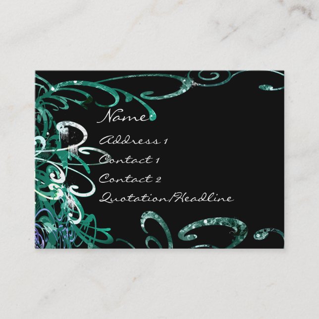 Swirly Distressed Paint Splats - - - Business Card (Front)