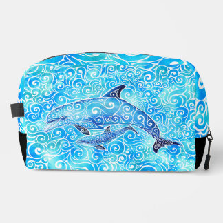 Swirly Dolphin Family Dopp Kit