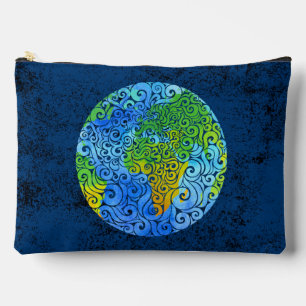 Swirly Earth Accessory Pouch