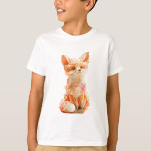 Swirly Ethereal Fox Fantasy Illustration Kids T-Shirt