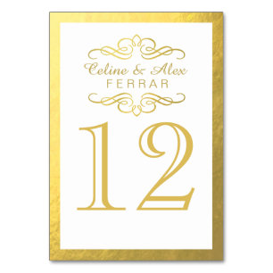 Swirly Flourish with Outline Table Numbers   white