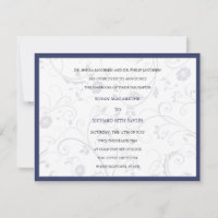 Swirly Flowers Wedding Cobalt