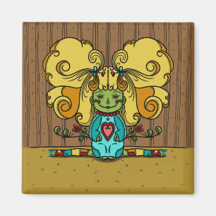 Swirly Girly Doll Magnet