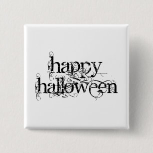 Swirly Grunge Happy Halloween 15 Cm Square Badge