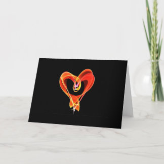 swirly heart holiday card
