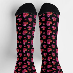 Swirly Heart Socks