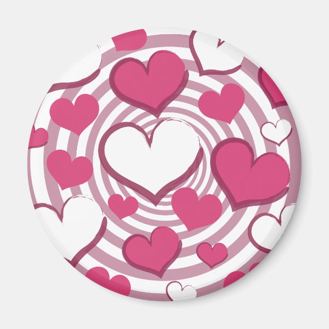 Swirly Hearts Magnet (Front)