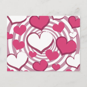 Swirly Hearts Postcard