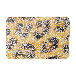 Swirly Leopard Pattern Bath Mat