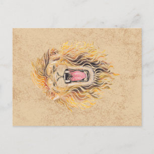 Swirly Lion Postcard