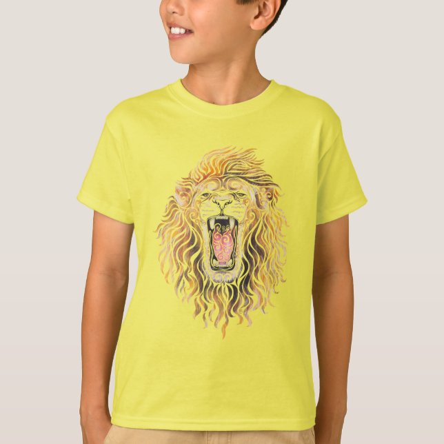 Swirly Lion  T-Shirt (Front)