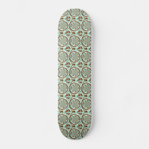 Swirly Lions Abstract Wildlife Pattern Skateboard