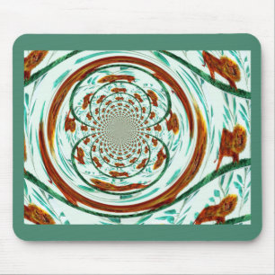 Swirly Lions Wildlife Pattern Mouse Mat