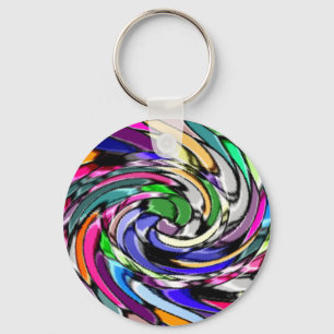 Swirly Mosaic Key Ring